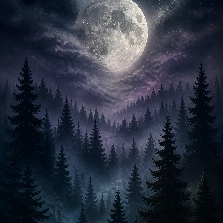 Moon Pines – nächtlicher Nadelwald primary image