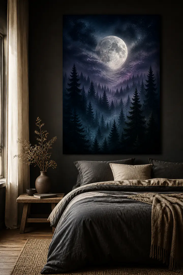 Moon Pines – nächtlicher Nadelwald
