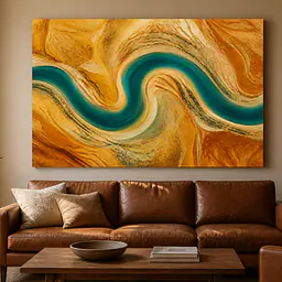 Sunbaked River – ochre-colored River Bend