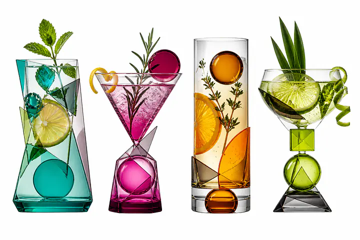 Cocktail Lab – Colorful Glass Still Life