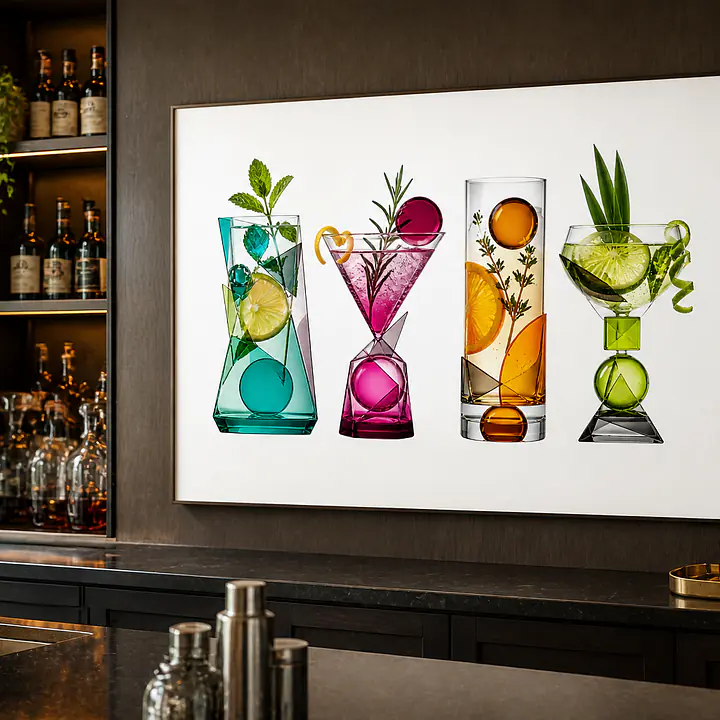 Cocktail Lab – farbiges Glasstillleben secondary image