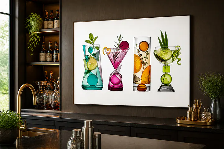 Cocktail Lab – Colorful Glass Still Life