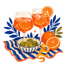 Aperitivo Hour – grafisches Stillleben