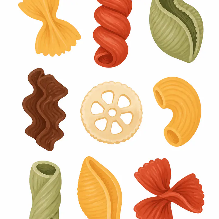 Pasta Shapes – grafische Formenstudie primary image