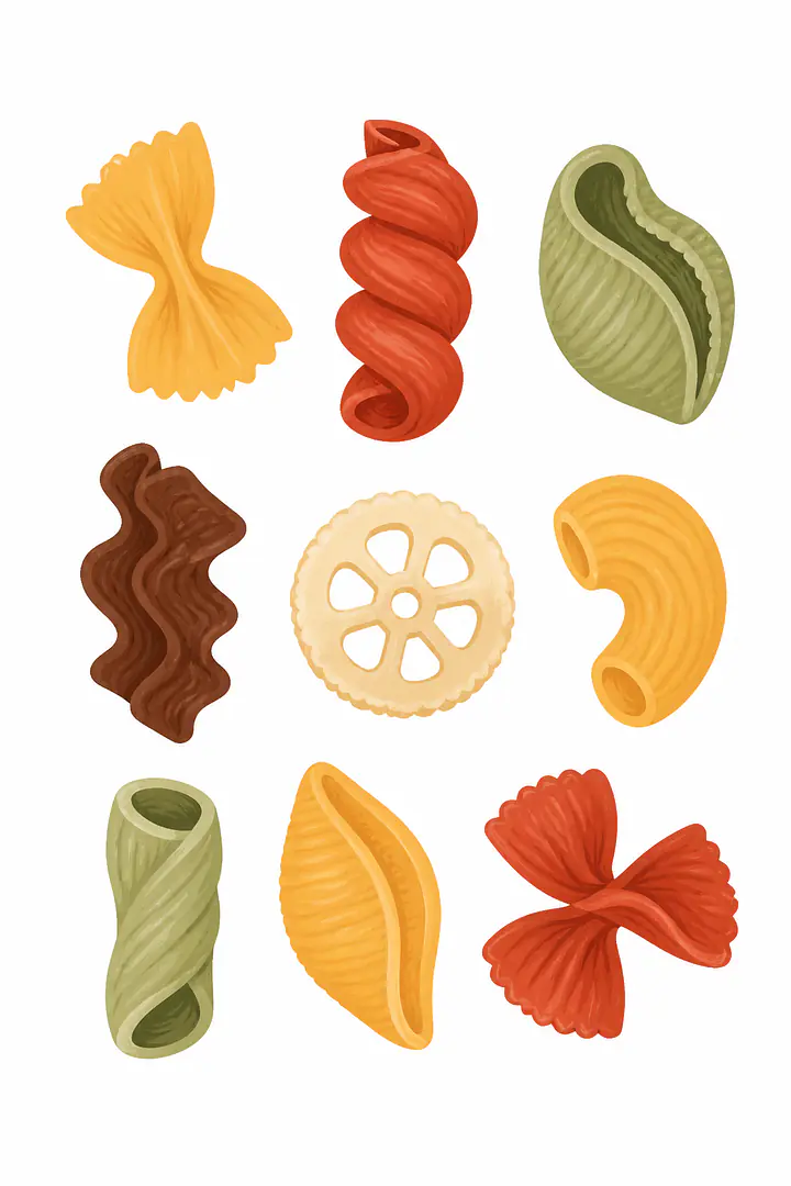 Pasta Shapes – A Graphic Study of Forms