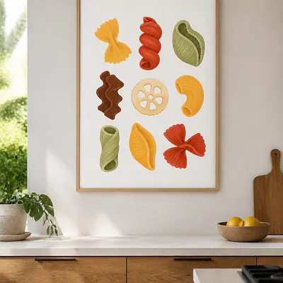 Pasta Shapes – grafische Formenstudie secondary image