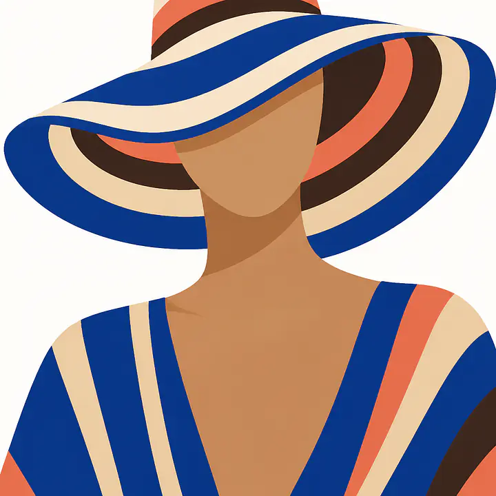 Striped Hat – grafisches Portrait ohne Gesicht primary image