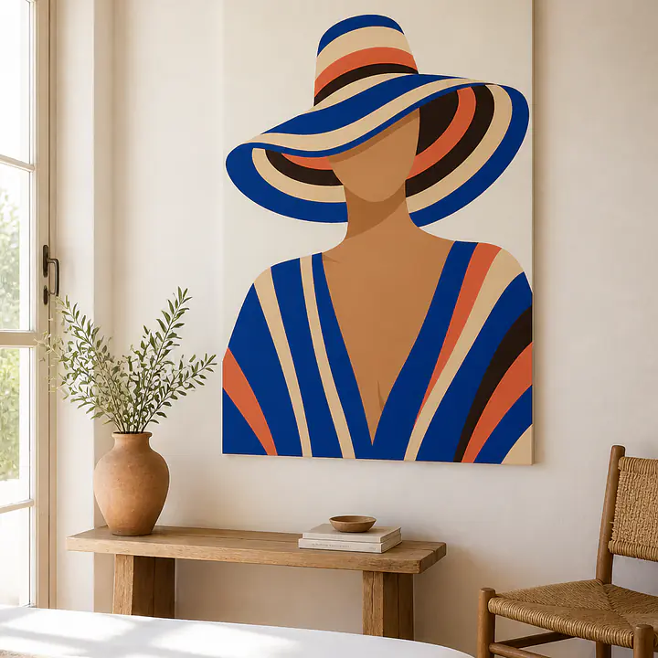 Striped Hat – grafisches Portrait ohne Gesicht secondary image