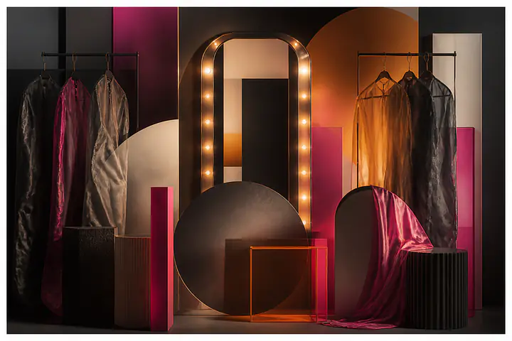 Backstage Shapes – abstrakte Garderobe