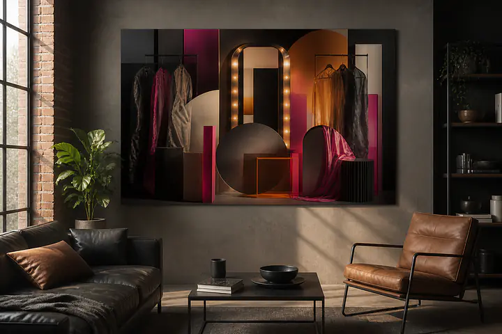 Backstage Shapes – abstrakte Garderobe