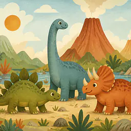Gentle Dino Valley – friedliche Urzeit-Wandkunst