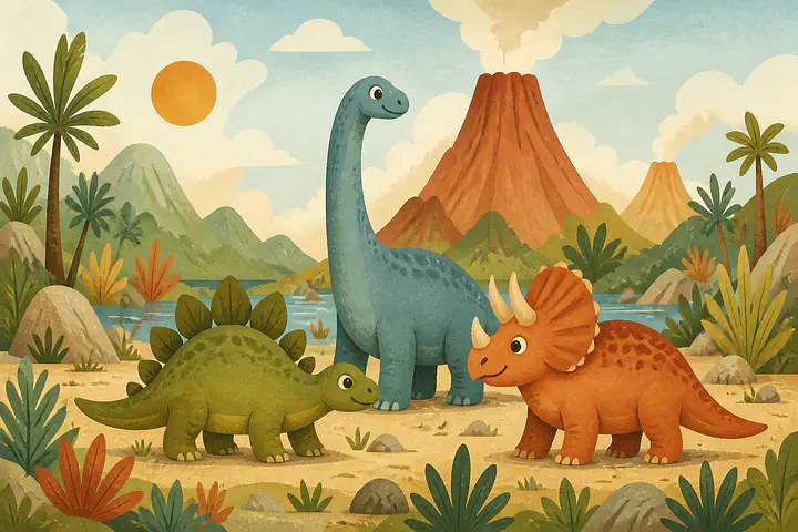 Gentle Dino Valley – friedliche Urzeit-Wandkunst