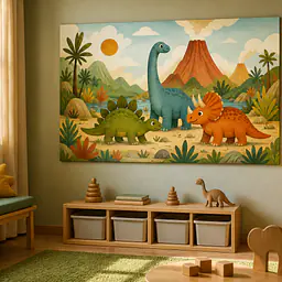 Gentle Dino Valley – friedliche Urzeit-Wandkunst