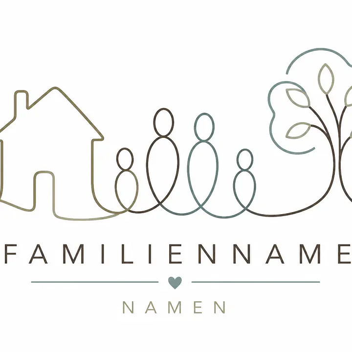 Familienlinie – personalisiertes Wandbild primary image