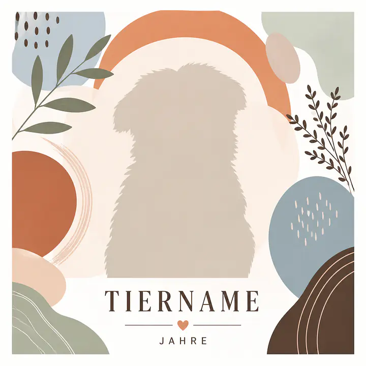 Modernes Tierportrait Quadrat – personalisiertes Wandbild primary image