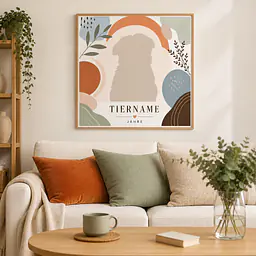 Modern Pet Portrait Square – Personalized Wall Art