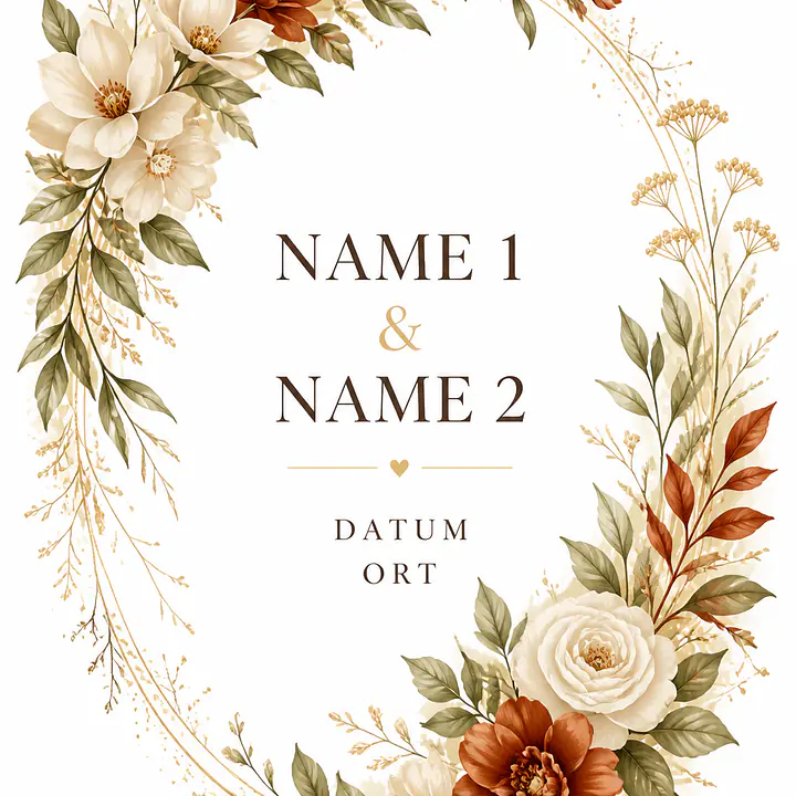 Hochzeitsprint mit botanischem Bogen primary image