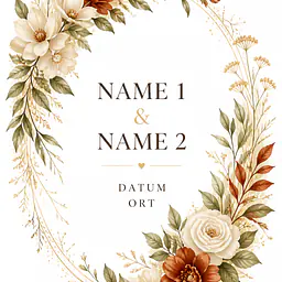 Hochzeitsprint mit botanischem Bogen