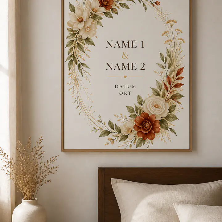 Hochzeitsprint mit botanischem Bogen secondary image