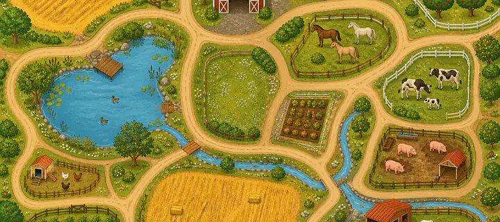 Bauernhofrunde – TROFAST Tabletop-Spielwelt