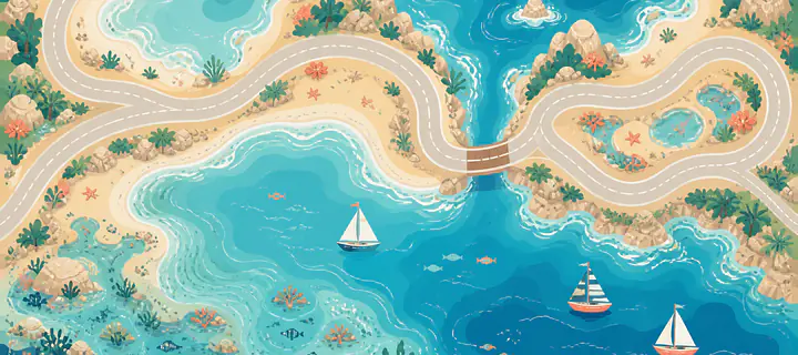 Meeresbucht Tabletop-Spielwelt für TROFAST