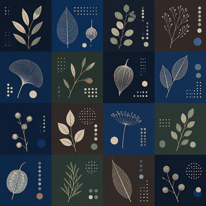 Night Leaf Glyphs Motivfolie für KALLAX primary image
