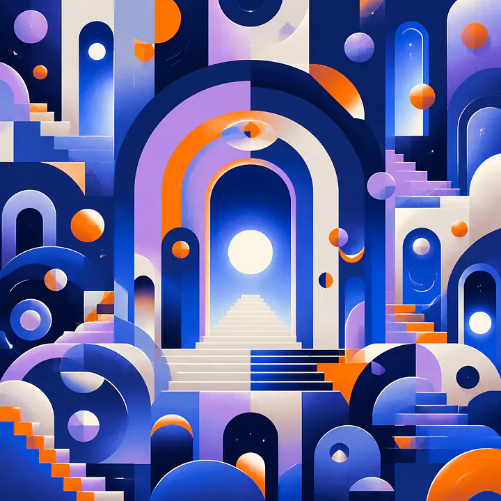 Luminous Portal Mosaic — Motivfolie für KALLAX primary image