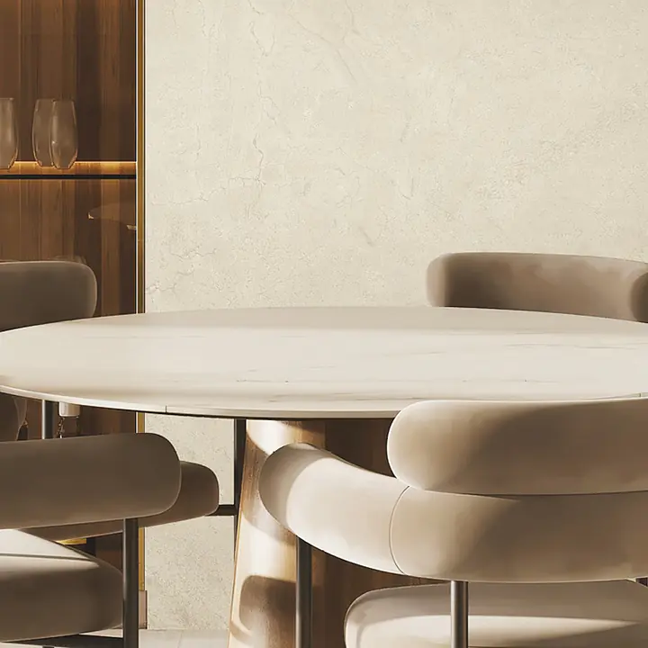 Furniture Film Cream-Colored Marble with Fine Texture