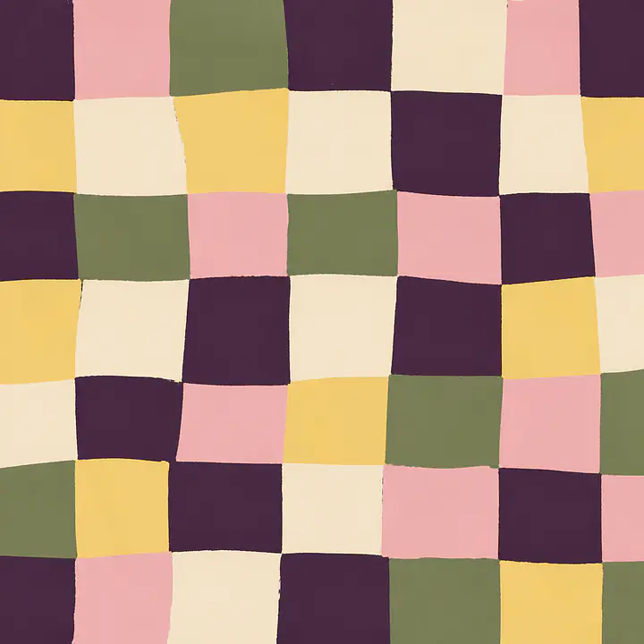 Hand-drawn Check Tiles Motivfolie für KALLAX