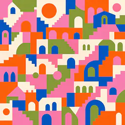 Energy City Blocks Decorative Film for KALLAX