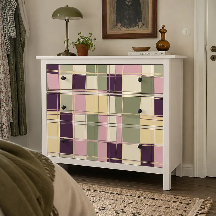 Soft Broken Check für HEMNES Schubladenfronten