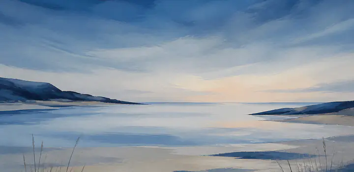 Blue Hour Coast Motivfolie für HEMNES