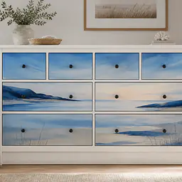 Blue Hour Coast Motivfolie für HEMNES