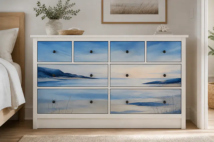 Blue Hour Coast Motivfolie für HEMNES