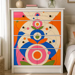 Orbit Bloom Rise Motivfolie für HEMNES