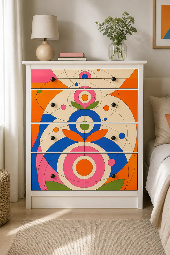 Orbit Bloom Rise Motivfolie für HEMNES