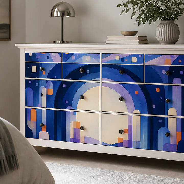 Luminous Window – HEMNES Motivfolie für 8 Schubladen secondary image