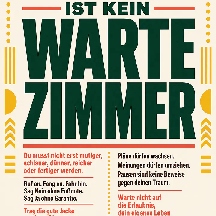 DEIN LEBEN IST KEIN WARTEZIMMER primary image
