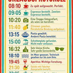 ITALIENISCHES URLAUBSPROTOKOLL