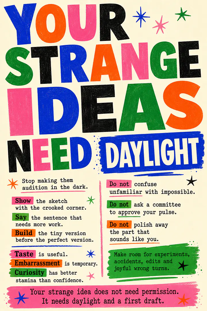 YOUR STRANGE IDEAS NEED DAYLIGHT – Creative Manifesto