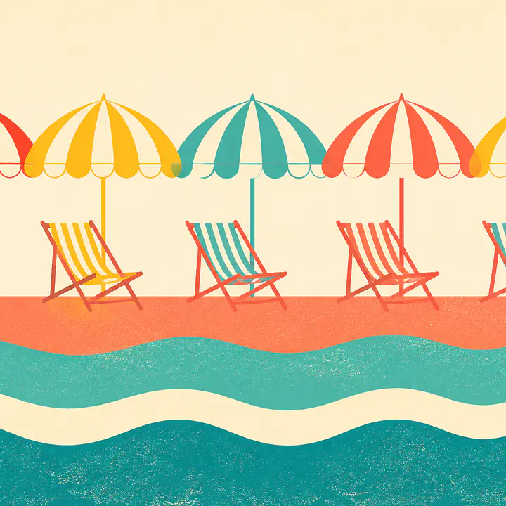 Striped Beach Day – Sonnenschirme am Meer primary image