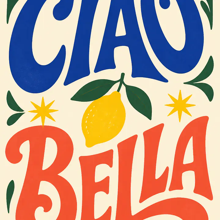 CIAO BELLA – Mediterranes Retro-Lettering primary image