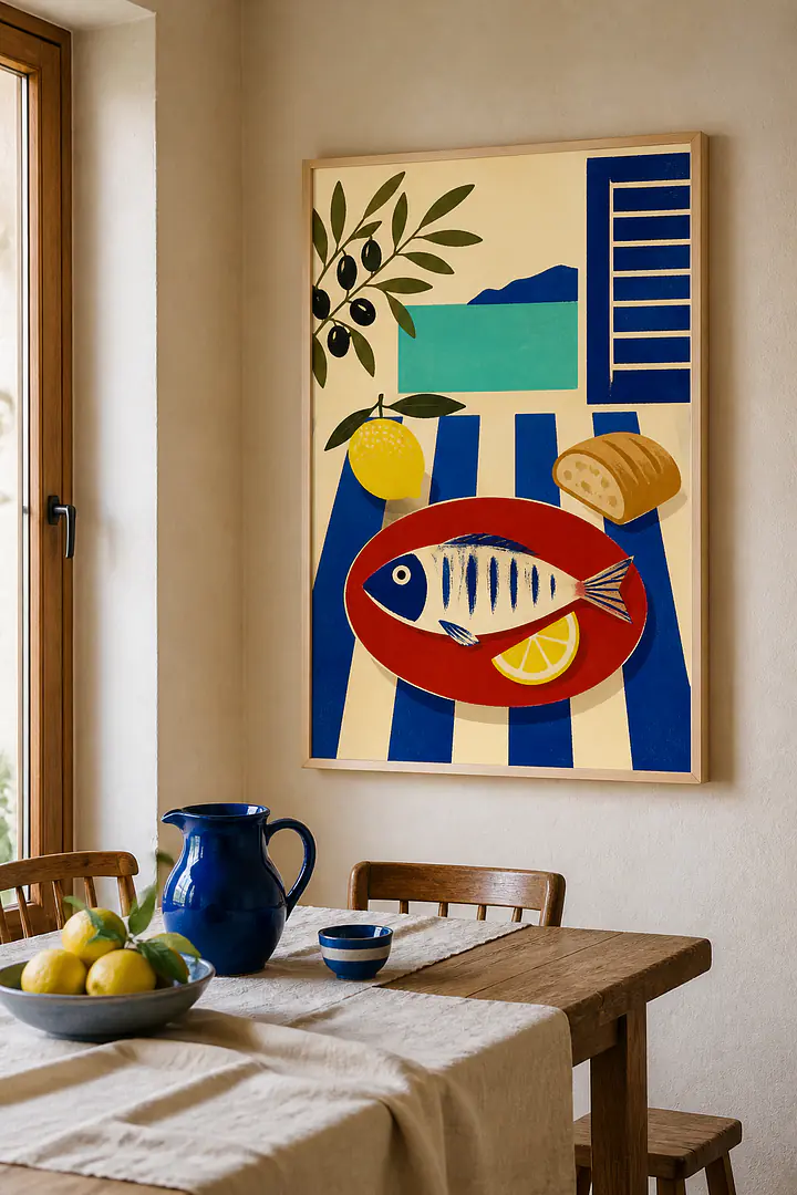 Fisherman's Table – Mediterranean Retro Wall Art