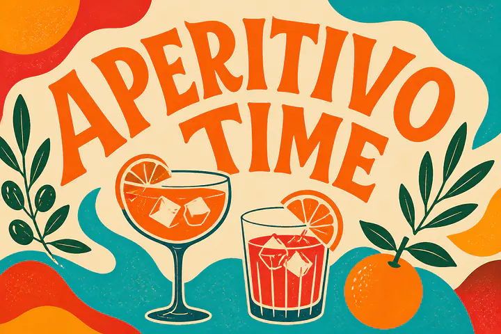 APERITIVO TIME – Mediterranean Retro Wall Art