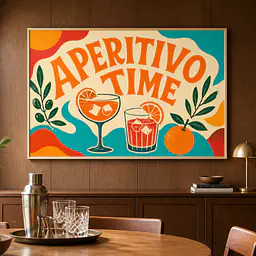 APERITIVO TIME – Mediterranean Retro Wall Art