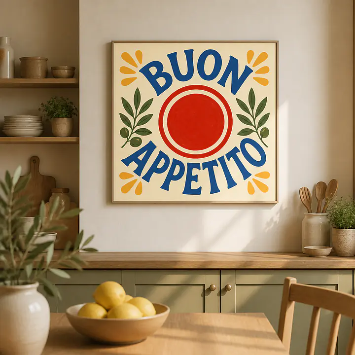 BUON APPETITO – Mediterranean Retro Wall Art