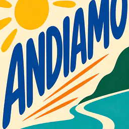 ANDIAMO – Mediterranes Retro-Wandbild