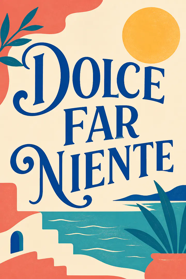 DOLCE FAR NIENTE – Mediterranes Retro-Wandbild