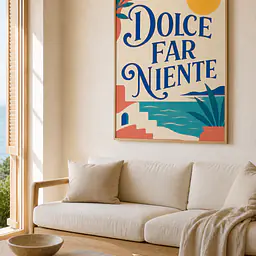DOLCE FAR NIENTE – Mediterranes Retro-Wandbild