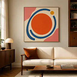 Terracotta Orbit – Mediterranean Retro Wall Art